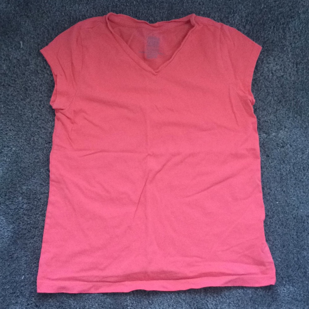 PINK V-NECK FADED GLORY L/G (10-12) 100% COTTON